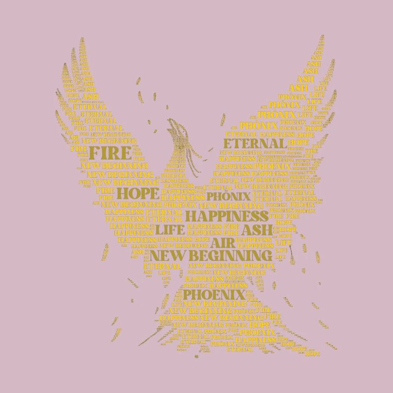 PHOENIX: Conception d’art de mots! Créatures mythiques, mythologie