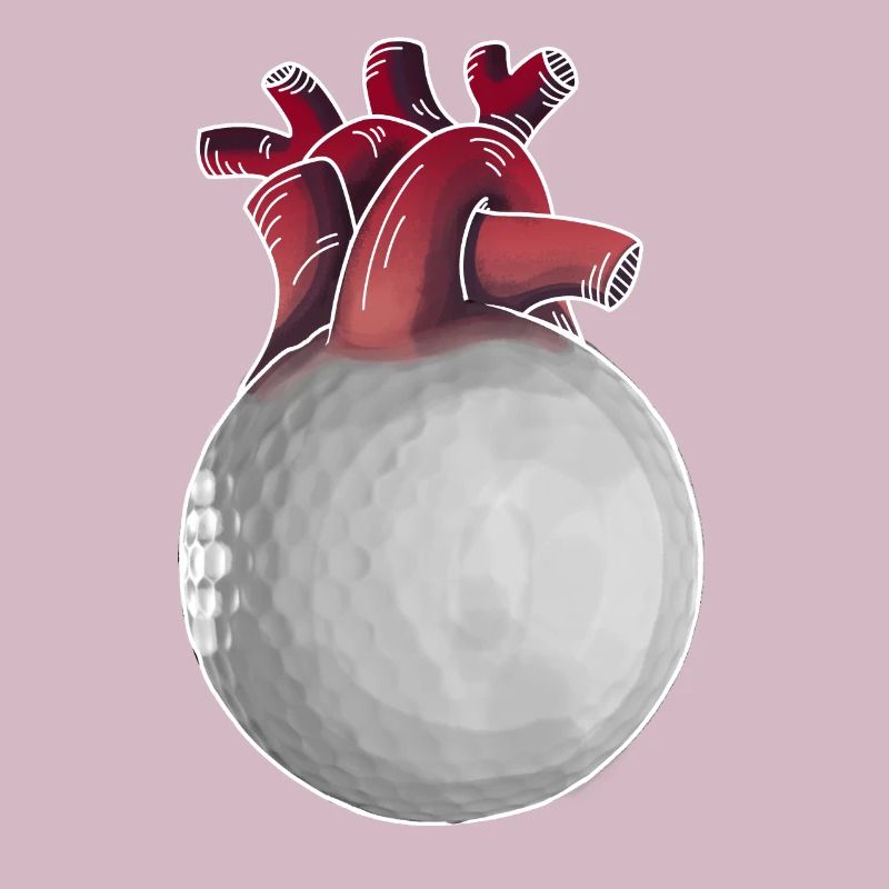 Golfer's Heart Fun Golf Ball Golf Gift
