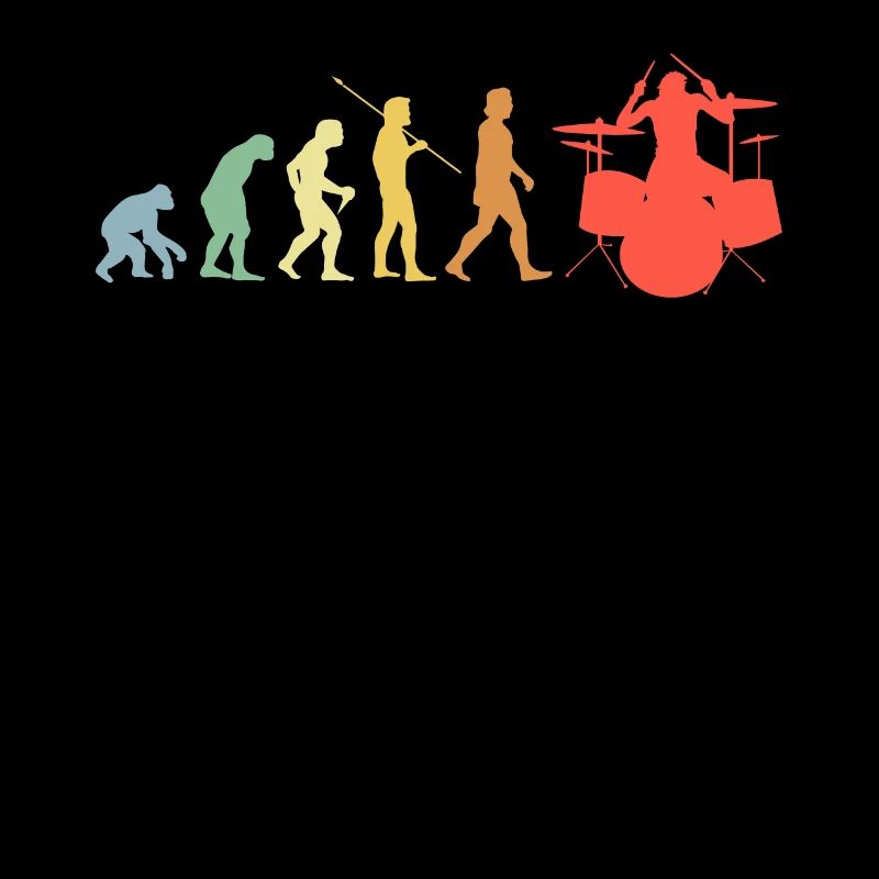 Schlagzeug Evolution Retro Musik Drummer
