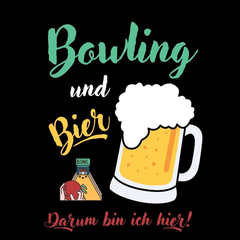 Bowling Bier Geschenkidee Bowlingshirt Bowlingteam