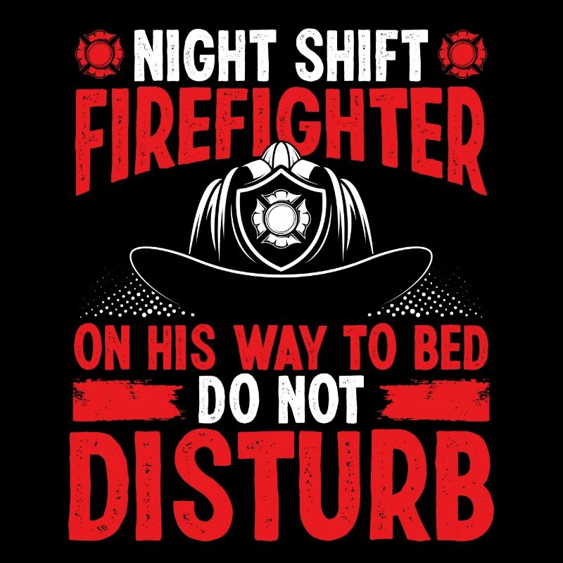 Pompier de nuit en route vers le lit Pompiers