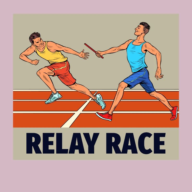 Course de relais athlète athlétisme course à pied