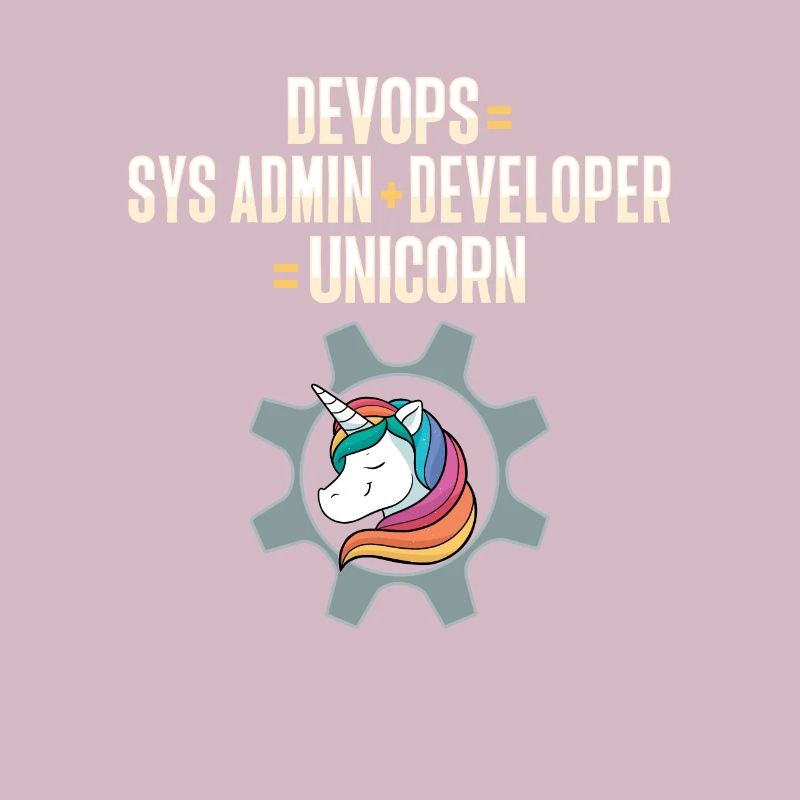 Sys-Admin Entwickler Devops-Ingenieur Einhorn