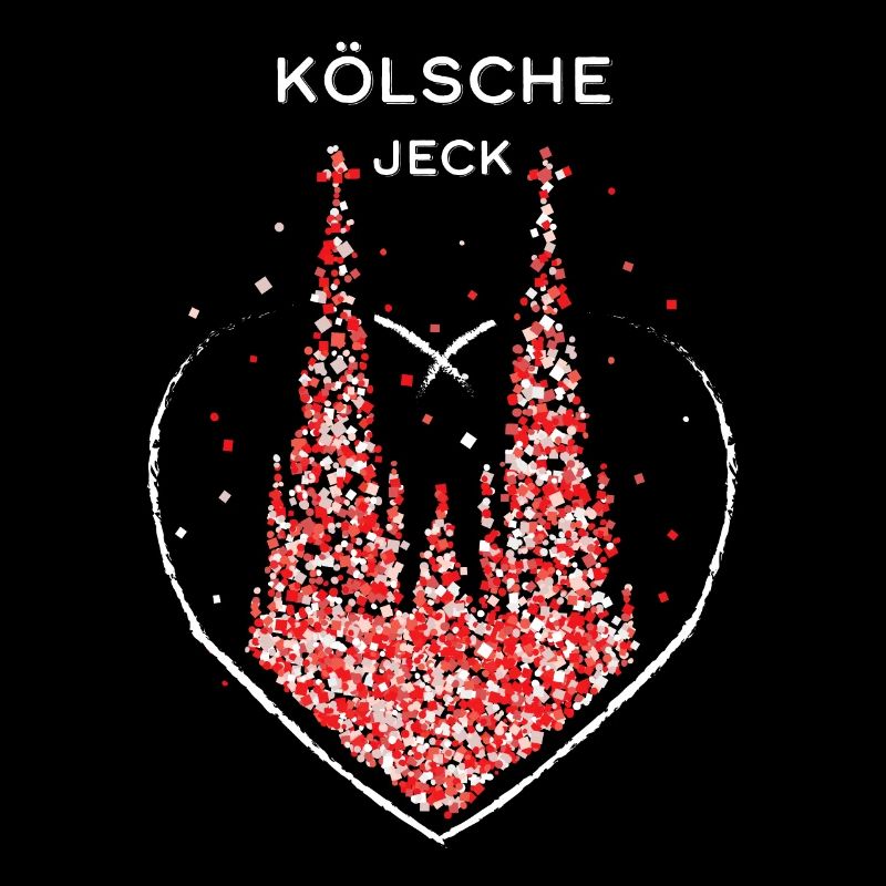 Kölsche Jeck Kölner Dom Köln Rot Weiss Karneval