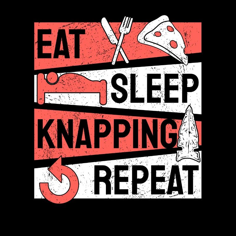 Mangez du sommeil Knapping Répéter les pointes de flèche