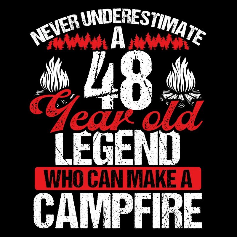 48 Year Old Camper Scouting Scout 48 Birthday