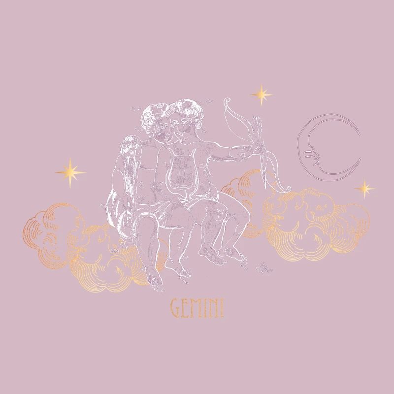 Gemini Constellation Celestial Map