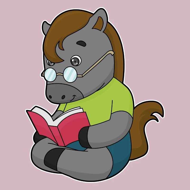 Pferd Nerd Buch Brille