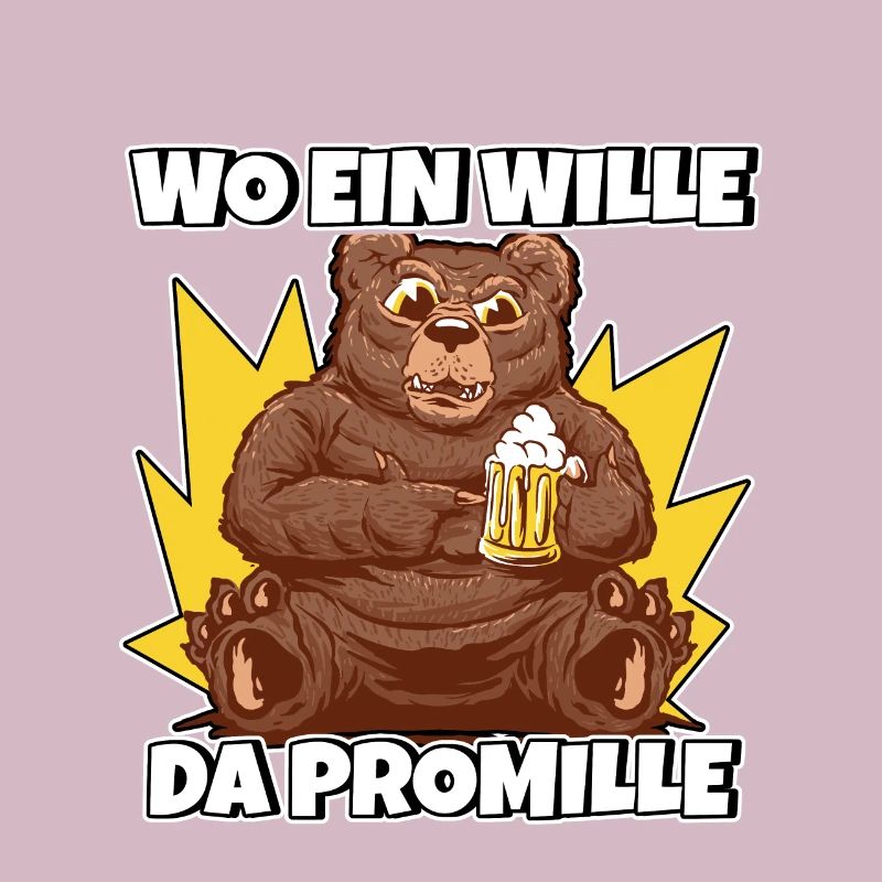 Lustiger Trinkspruch Wo ein Wille da Promille Bier
