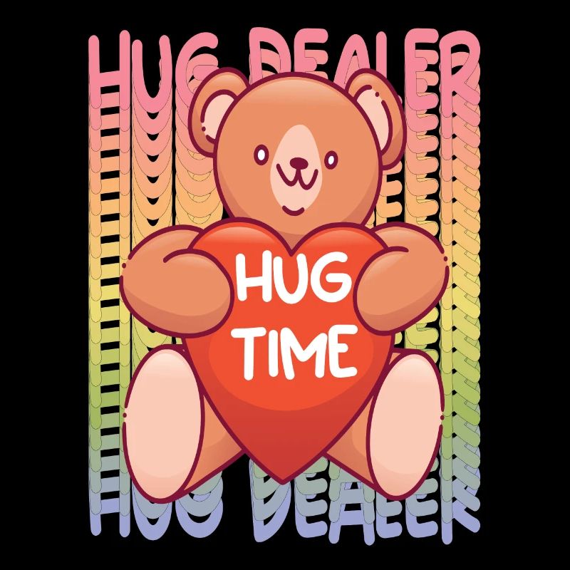 Teddy Hug Dealer Rainbow Cute Teddy Bear Hug Time