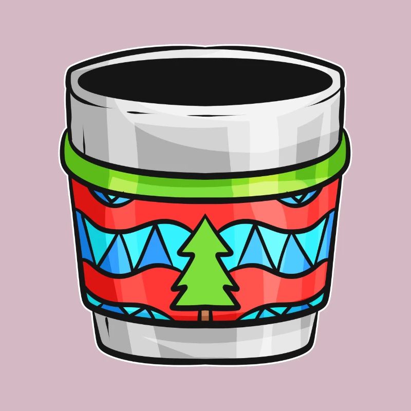 Bécher d’automne avec pull moche pour Noël