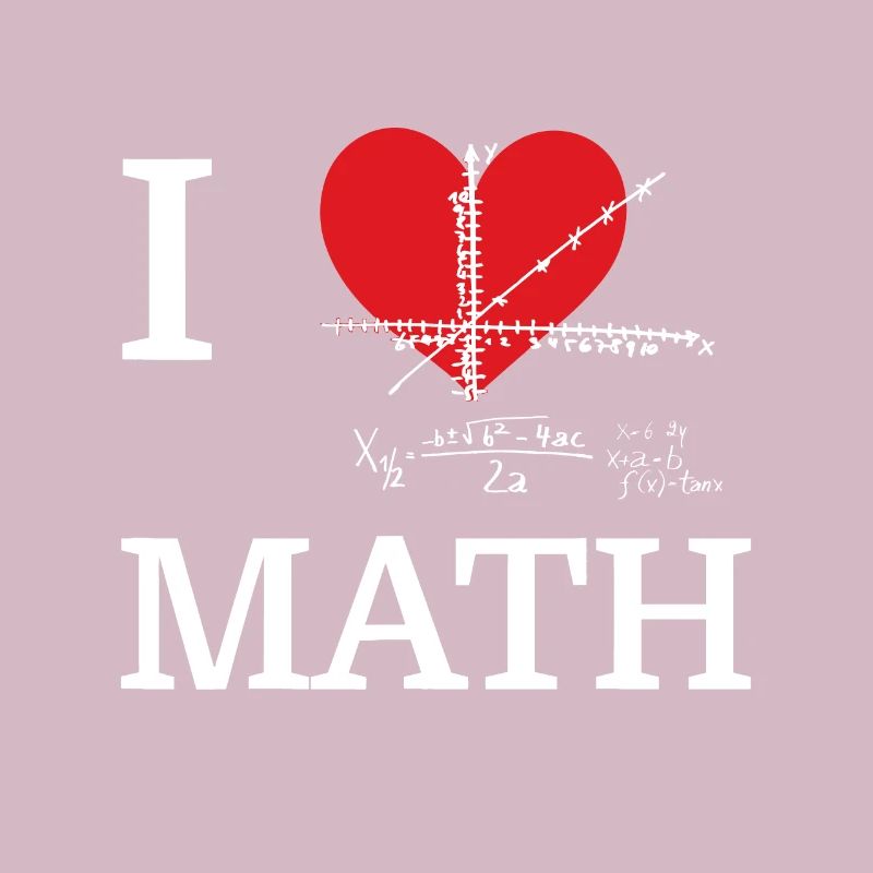 J’aime les maths je coeur math drôle de maths nerd