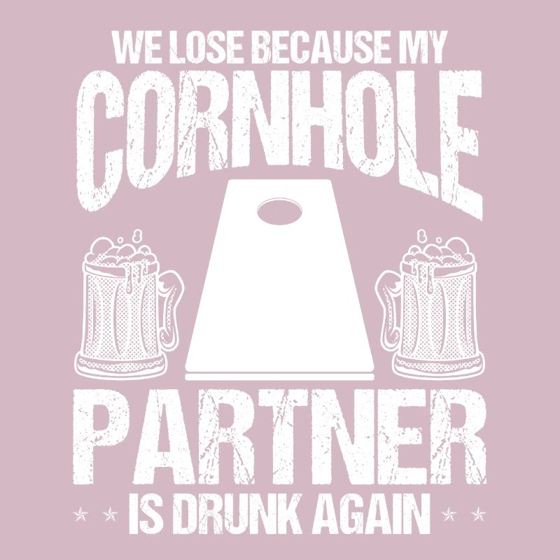 Un joueur de Cornhole Drunk Partners lance l’équipe de cornhole