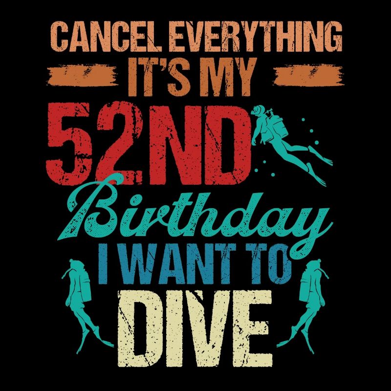 52 ans Plongeur Anniversaire Idée Snorkeling