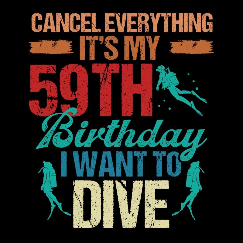 59 ans Plongeur Anniversaire Idée Snorkeling