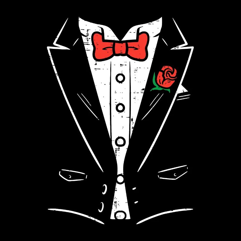 Klassischer Smoking Red Rose Kostüm Cool Valentines Da