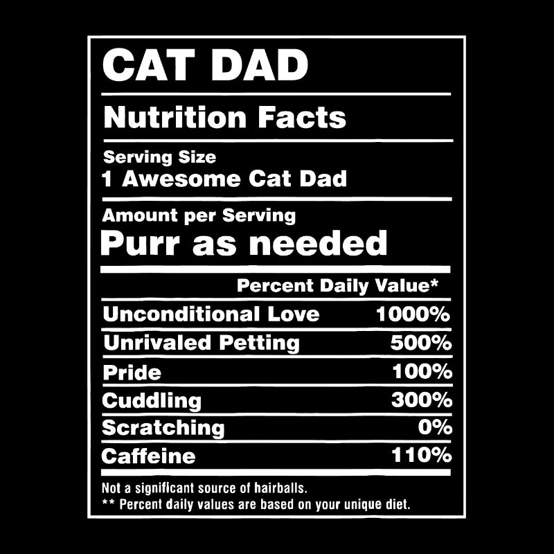Cat Daddy pour hommes, drôle Cat Dad Valeur nutritive D