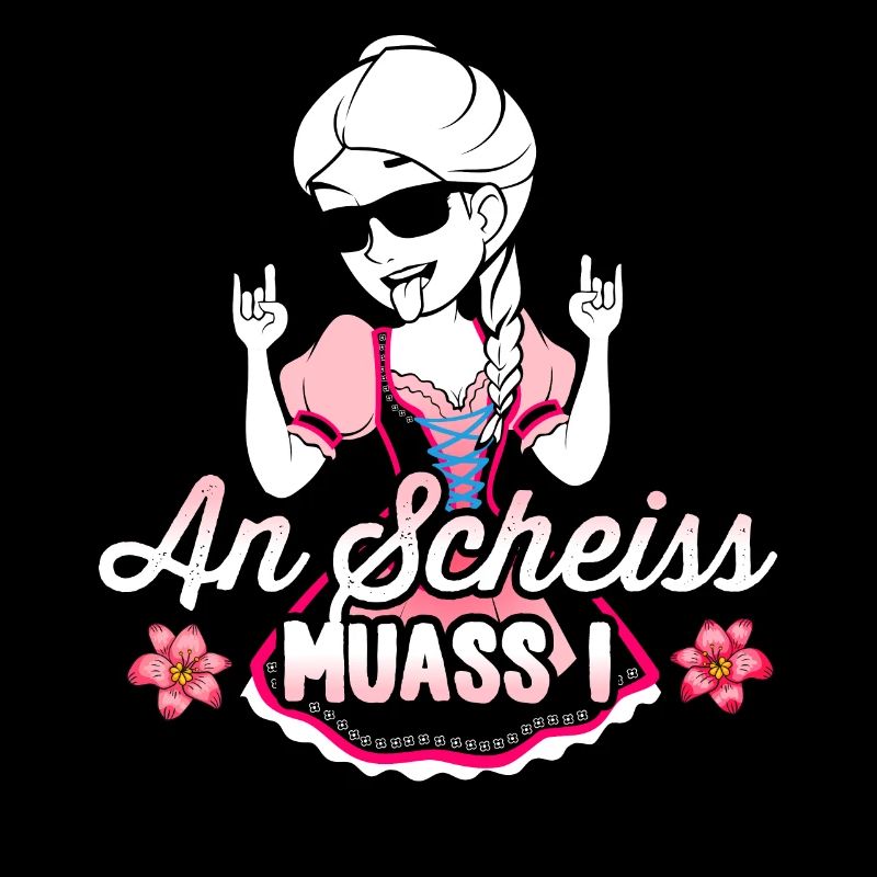 An Scheiss muass i Trachtenshirt Damen Dirndl