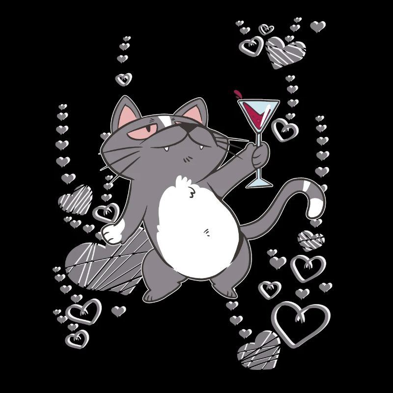 Die Katze feiert eine Party