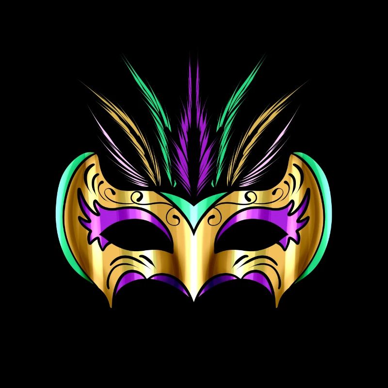 Masque jaune doré pour Mardi Gras