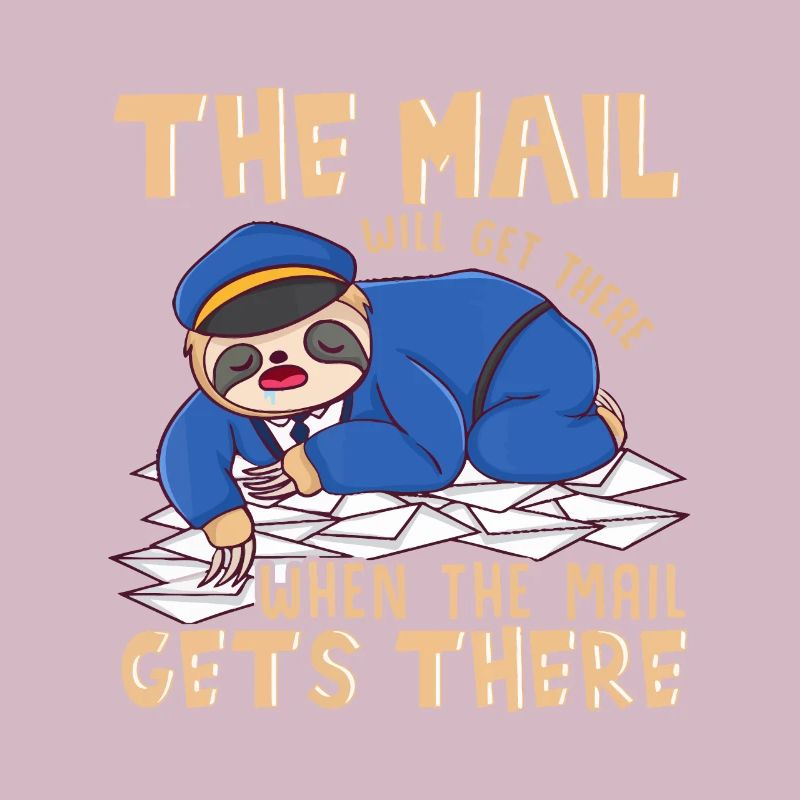 Sloth Mail gets there - funny postal worker mail c