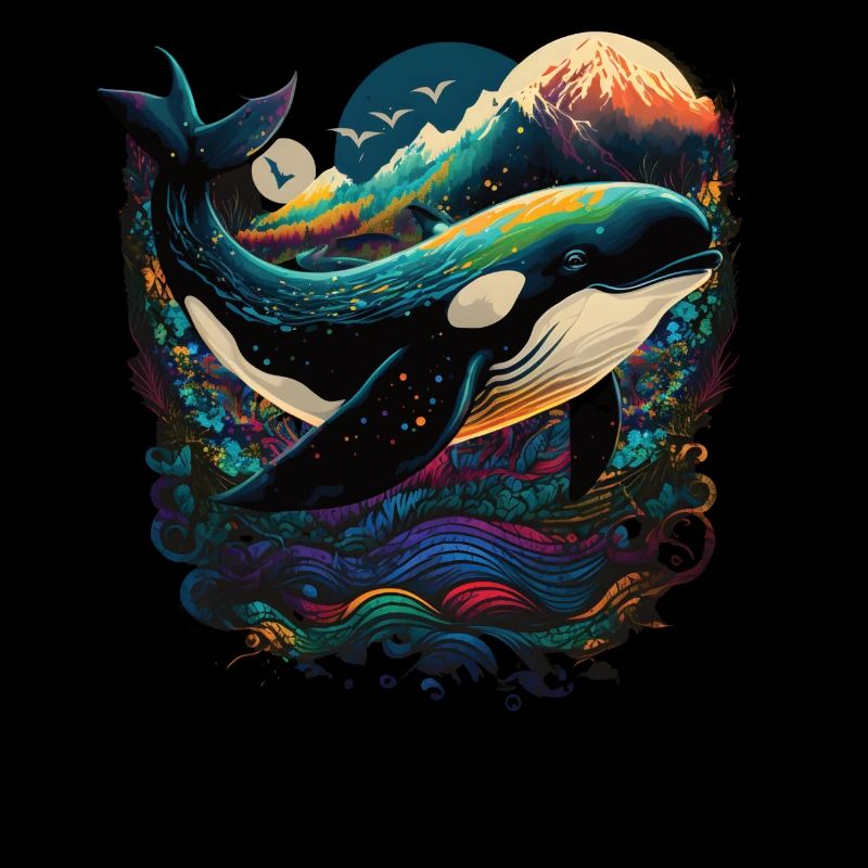 Observation colorée des orques Observation des orques