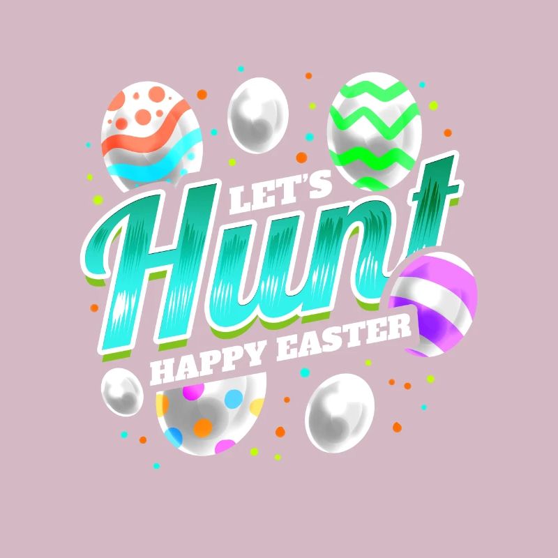 Logo Let's Hunt Easter Eggs On Easter