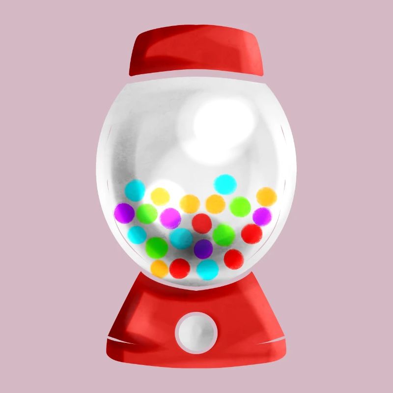 Egg Painted As Candy Dispenser For Easter