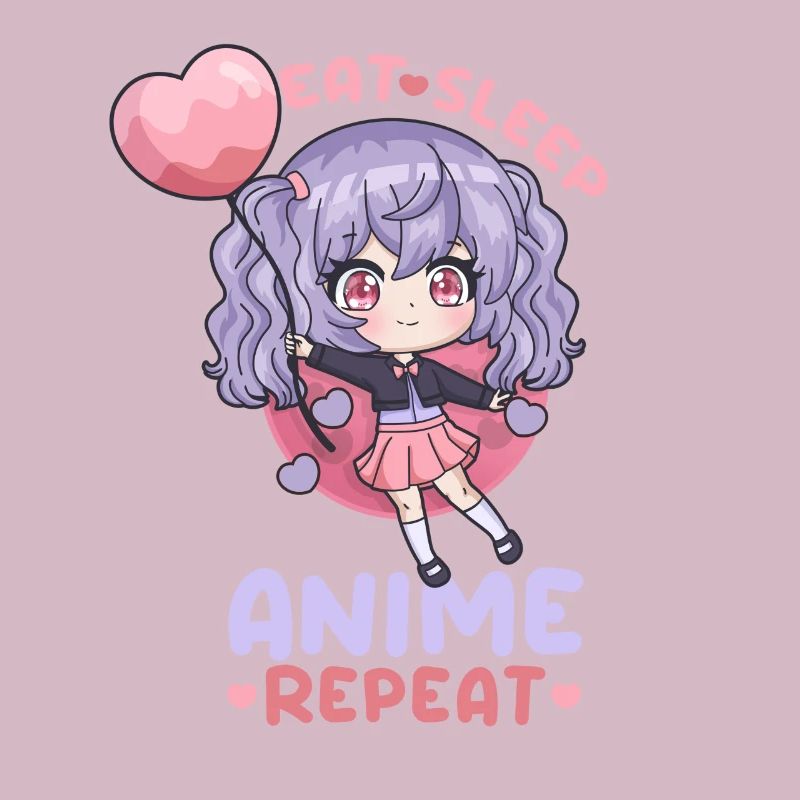 Manger dormir Anime Répéter I Chibi Kawaii Otaku
