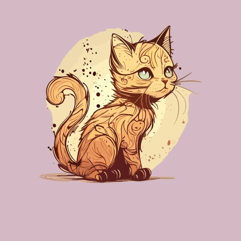 Cat in comic style