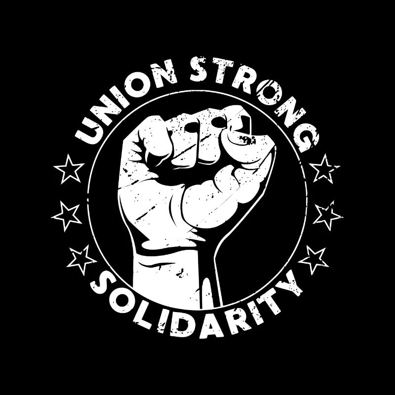 Gewerkschaft Starke Solidarität Faust Arbeitnehmerrechte US Uni