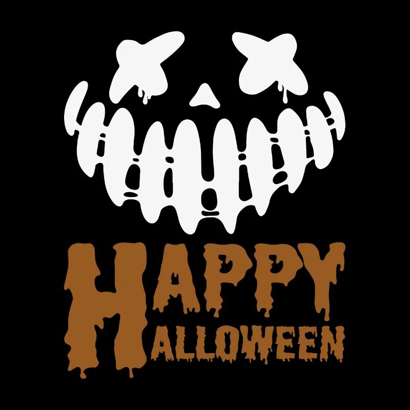Creepy Happy Halloween - Conception de visage de citrouille