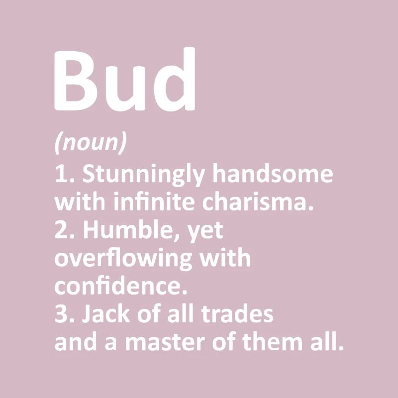 BUD Definition Personalized Name