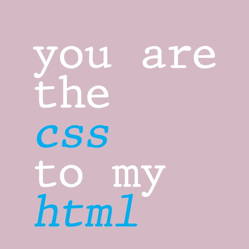 Vous êtes le CSS à mon HTML 4