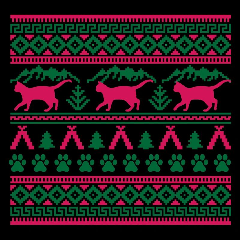 Chat de Noël Pull de Noël moche cadeau