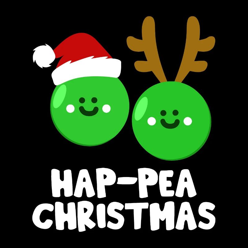 Hap-Pea Noël drôle de légume Jeu de mots végétalien