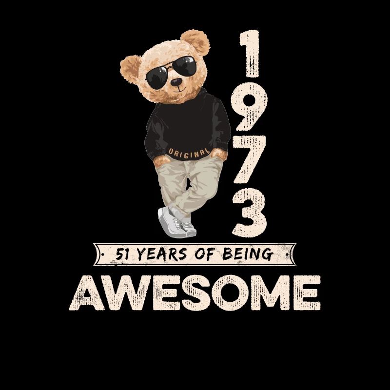 1973 Geburtstag Teddy Bär Being Awesome Orignal