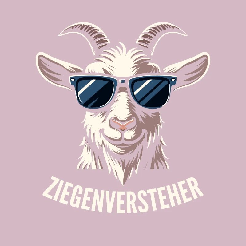 Chèvre avec des lunettes de soleil Compréhension de chèvre pour un