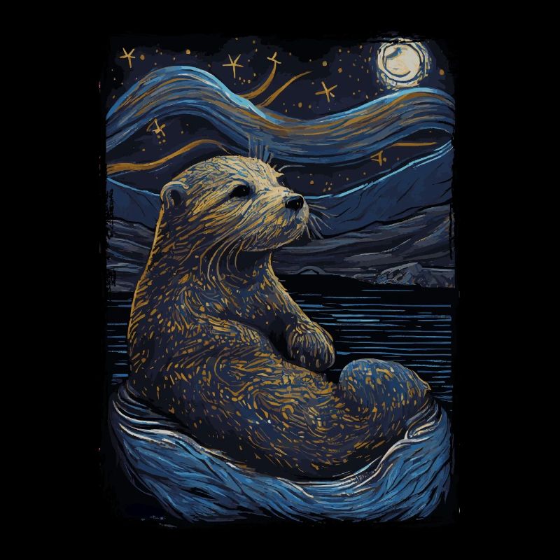 Otter Starry Night
