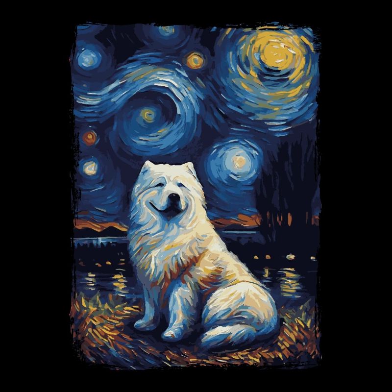 Samoyed Starry Night