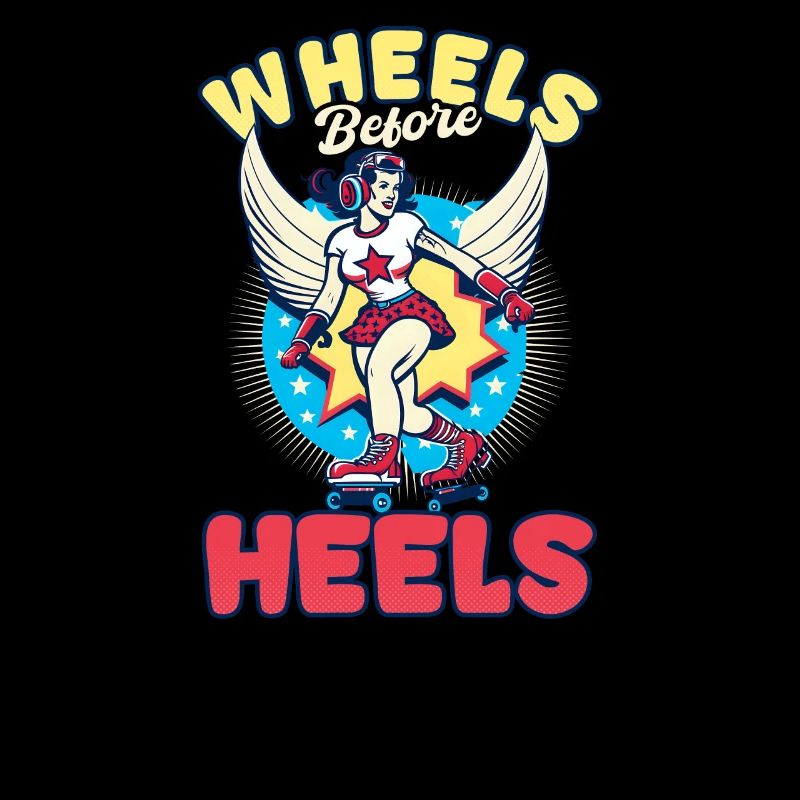 Roller Derby Räder vor Absätzen