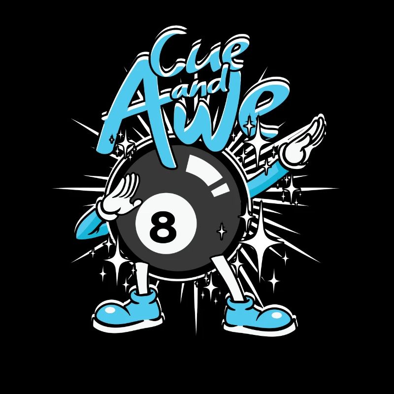 8-Ball Billard Cue And Awe