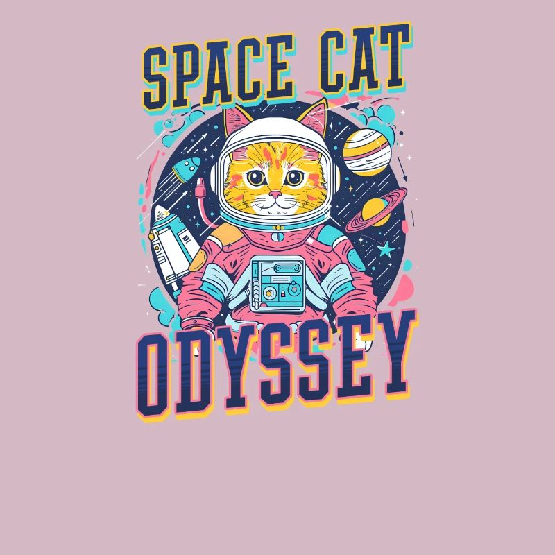 Astronaute de l’espace de l’Odyssée du chat de l’espace