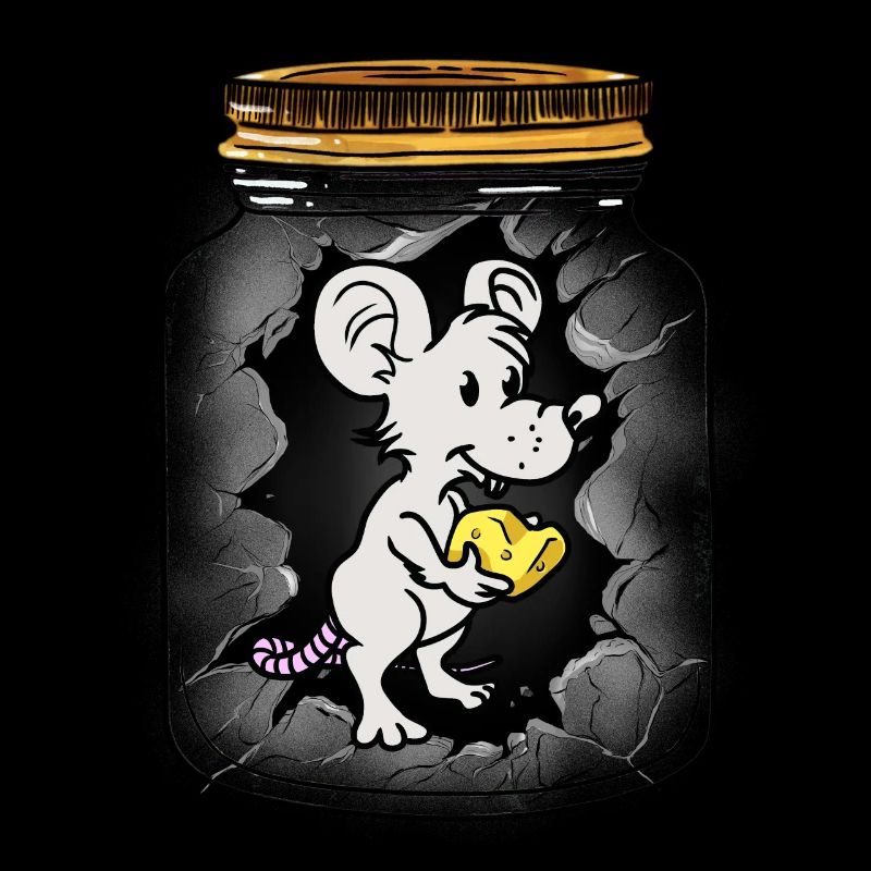 Message in a Bottle Cheese Mouse Mice Rat Greeting Birthday