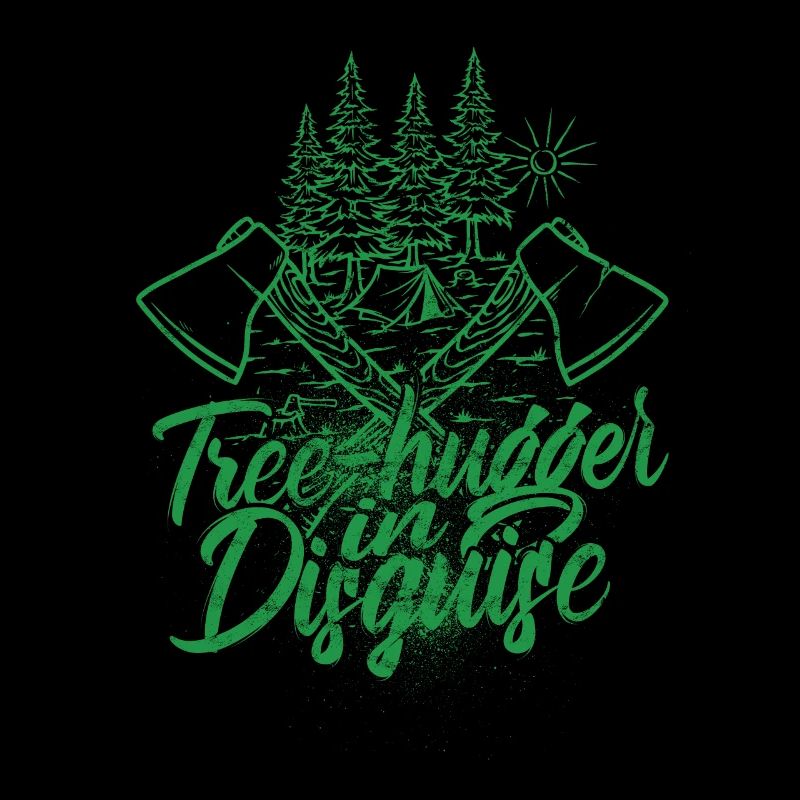 Bûcheron Tree-hugger déguisé