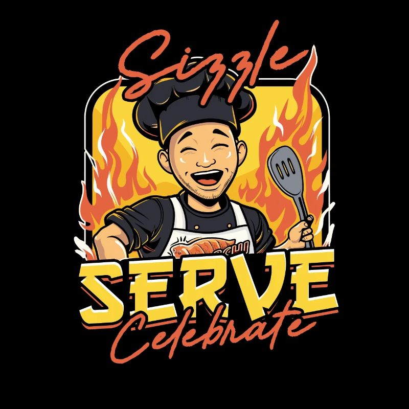 Hibachi Grésiller Servir Célébrer