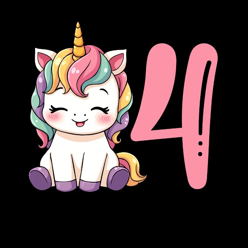Ich bin schon Vier Einhorn 4. Geburtstag