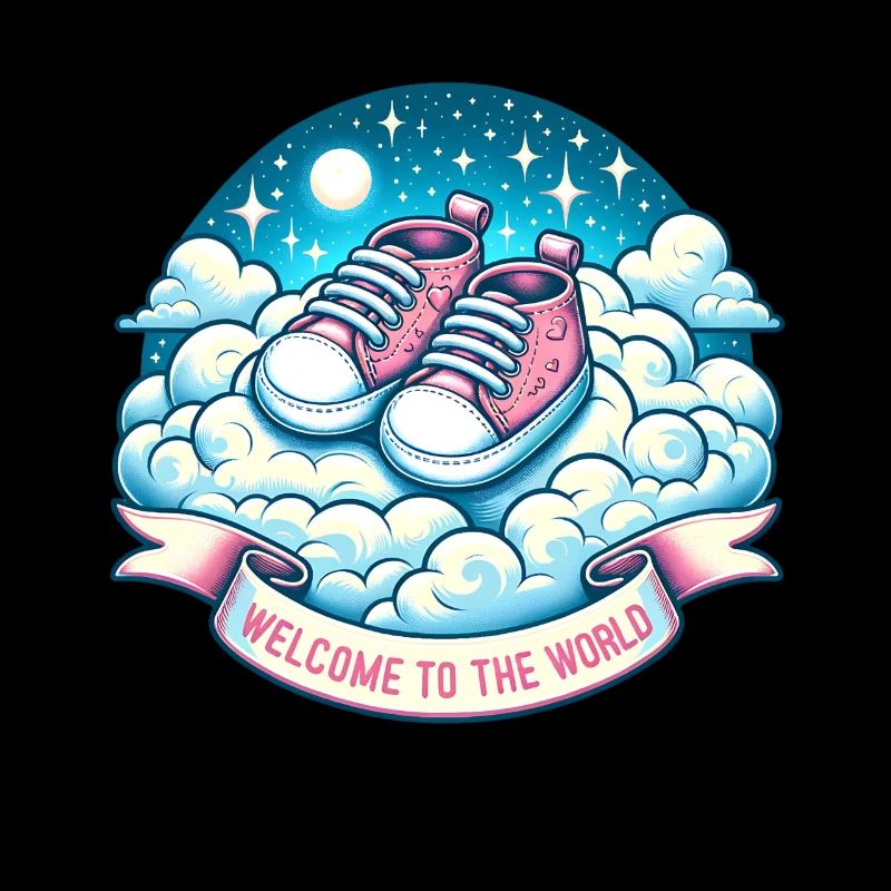 Willkommen Auf Der Welt Babyschuhe Himmel
