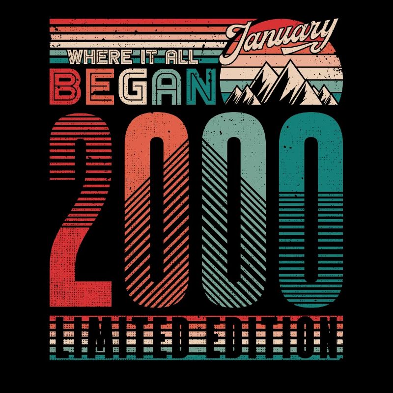 Birthday 2000 Vintage January Retro Gift