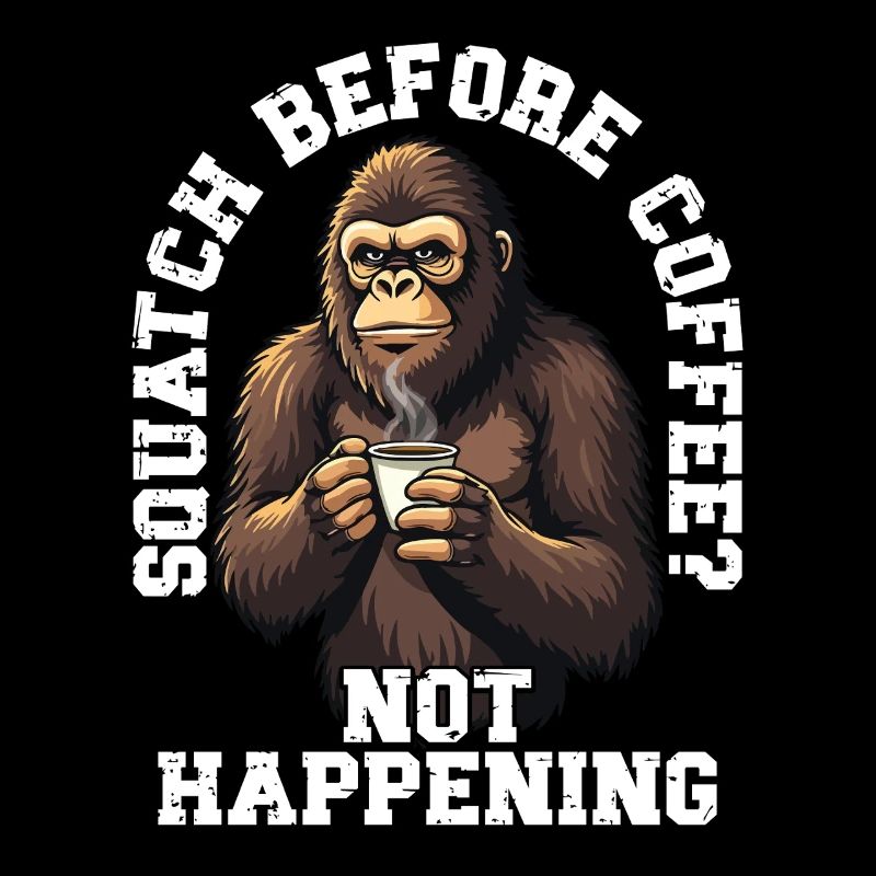 Squatch Before Coffee Doesn't Happen Funnily